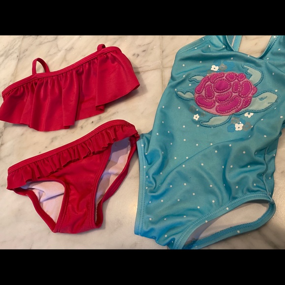 Two adorable swimsuits: 12-18 month infant girl - Picture 1 of 5